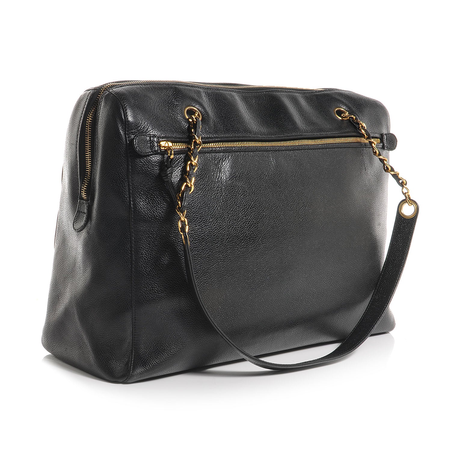 Chanel Caviar Large CC Shoulder Bag Black 3 of 7