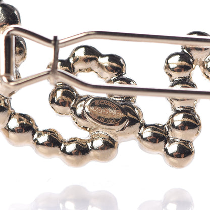 Chanel Metal Glass Swirling Pearls Hair Clip Gold 4 of 5
