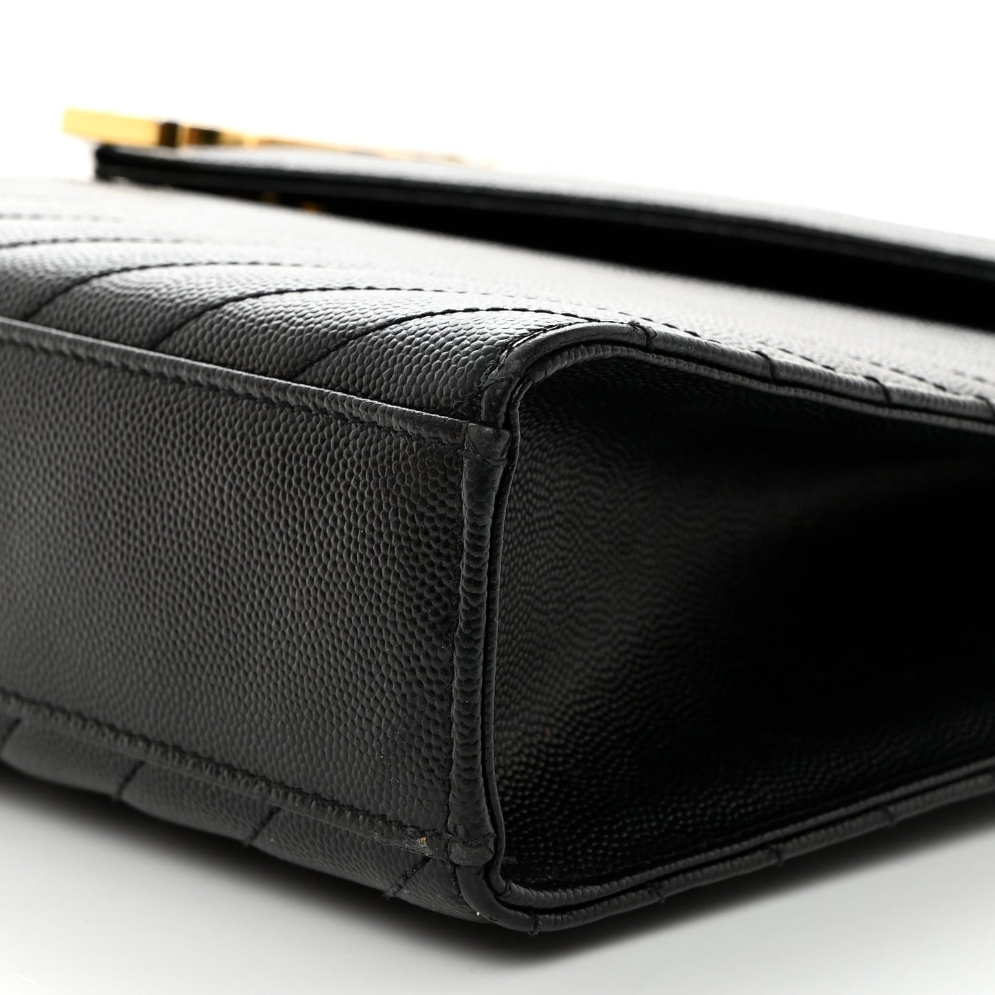 Grain De Poudre Matelasse Chevron Large Monogram Satchel Black