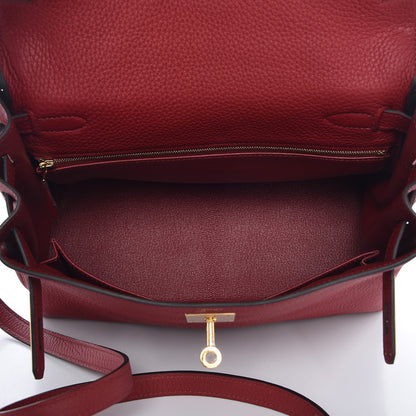 Hermes Togo Kelly Retourne 28 Rouge Grenat 8 of 37