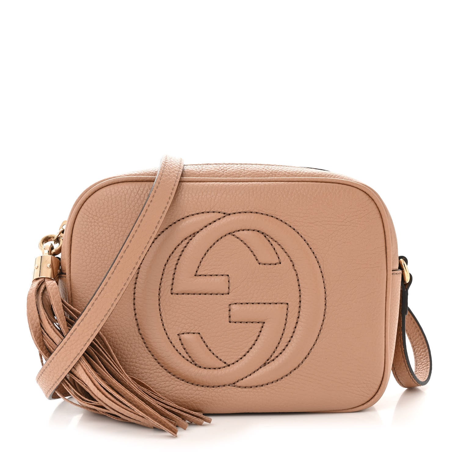 Gucci Pebbled Calfskin Small Soho Disco Bag Camelia 1 of 10