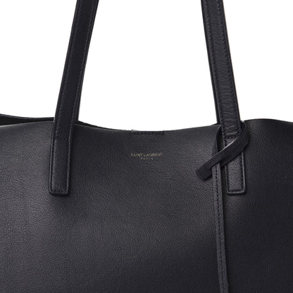 Saint Laurent Calfskin Large Shopping Tote Deep Marine 18 of 20