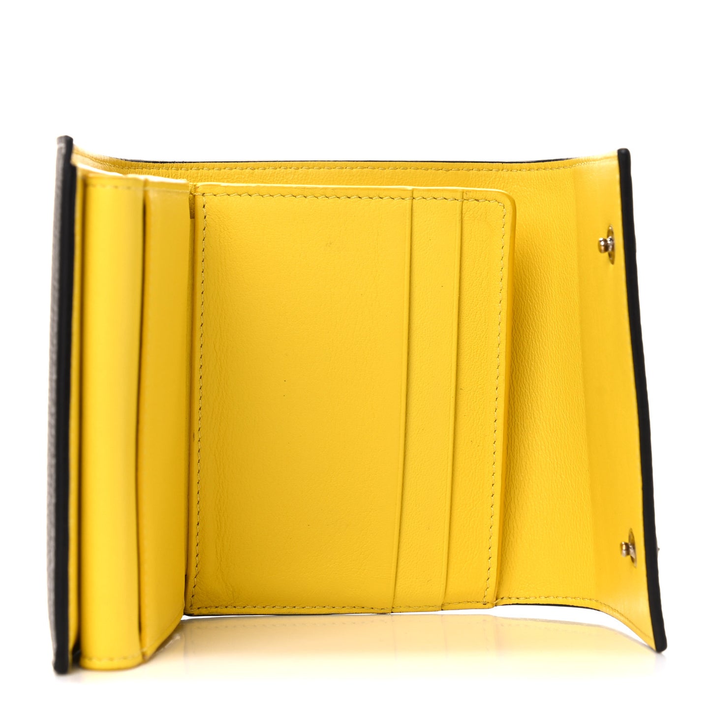 Drummed Calfskin Small Multifunction Folded Wallet Souris