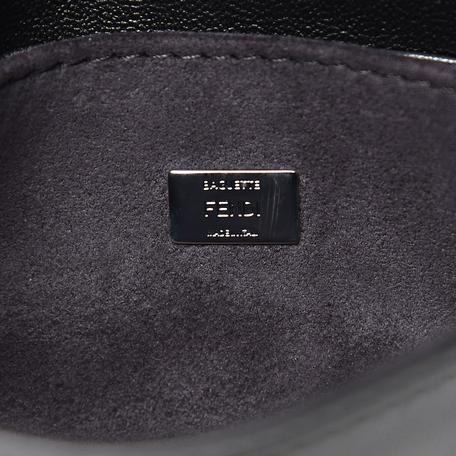 Fendi Shiny Nappa Rabbit Fur Crystal Flowerland Micro Buggie Baguette Black Mojito Multicolor 6 of 11