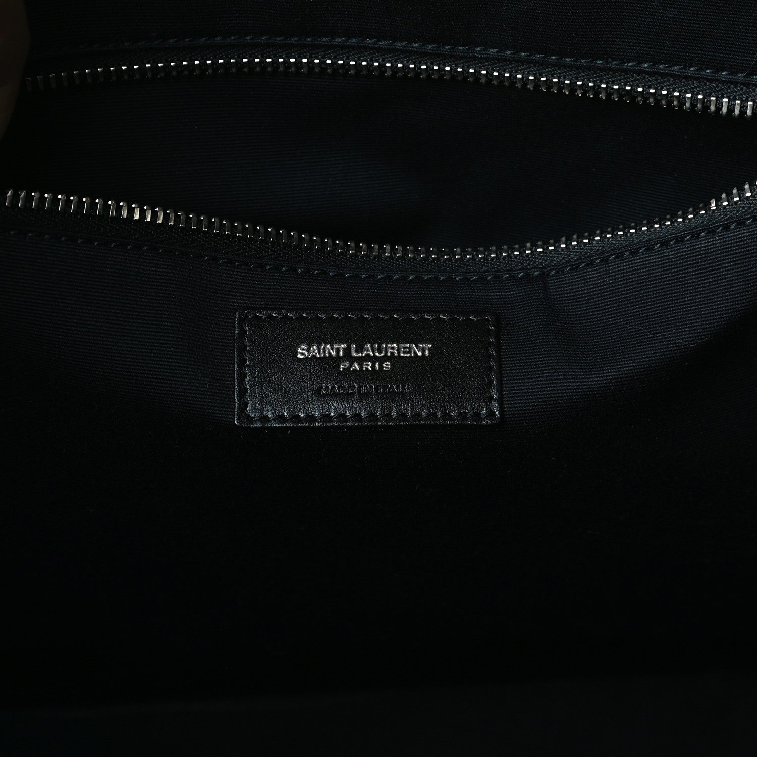Saint Laurent Raffia Linen Calfskin Rive Gauche Tote Black 6 of 9