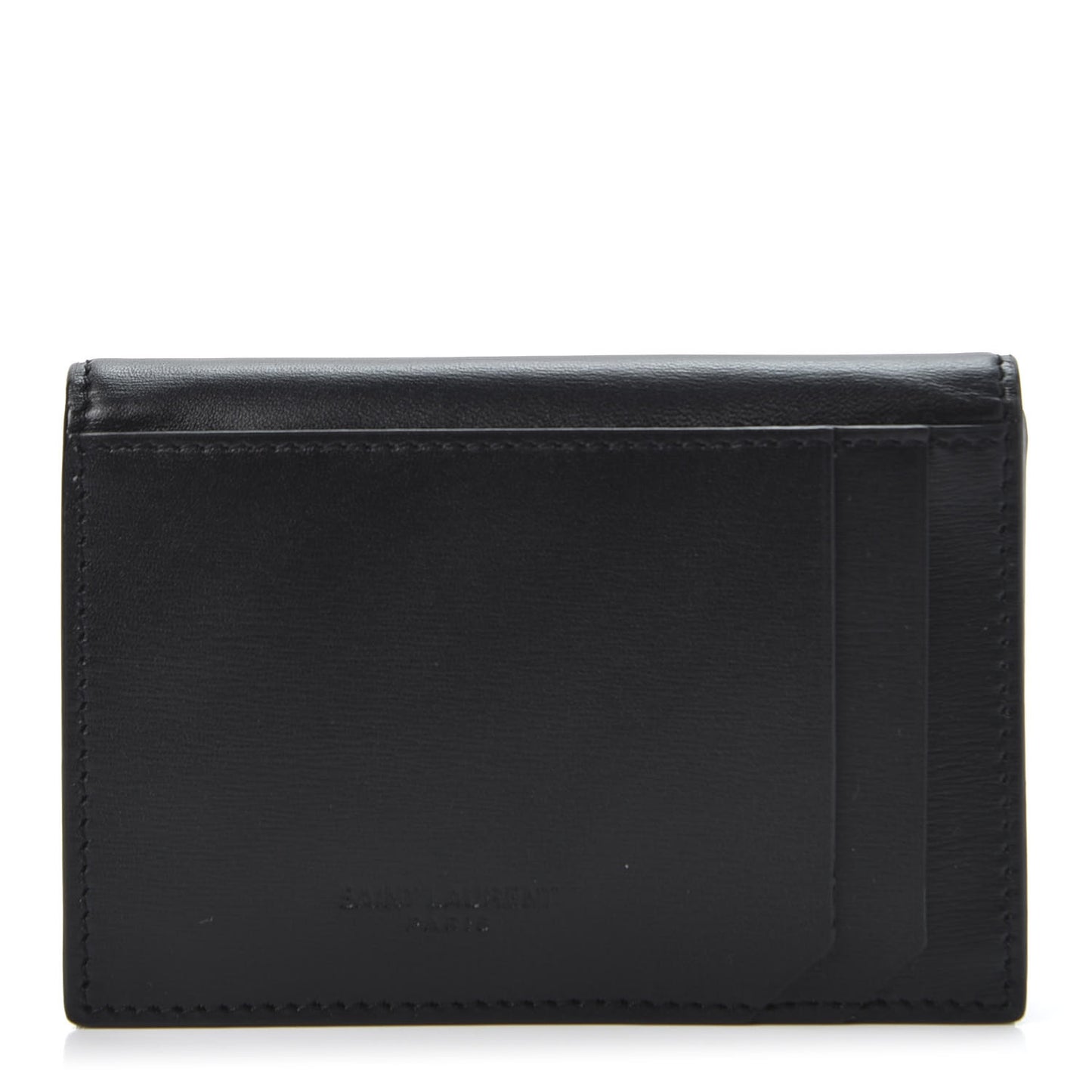 Calfskin Card Case Holder Black