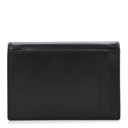 Saint Laurent Calfskin Card Case Holder Black 1 of 9