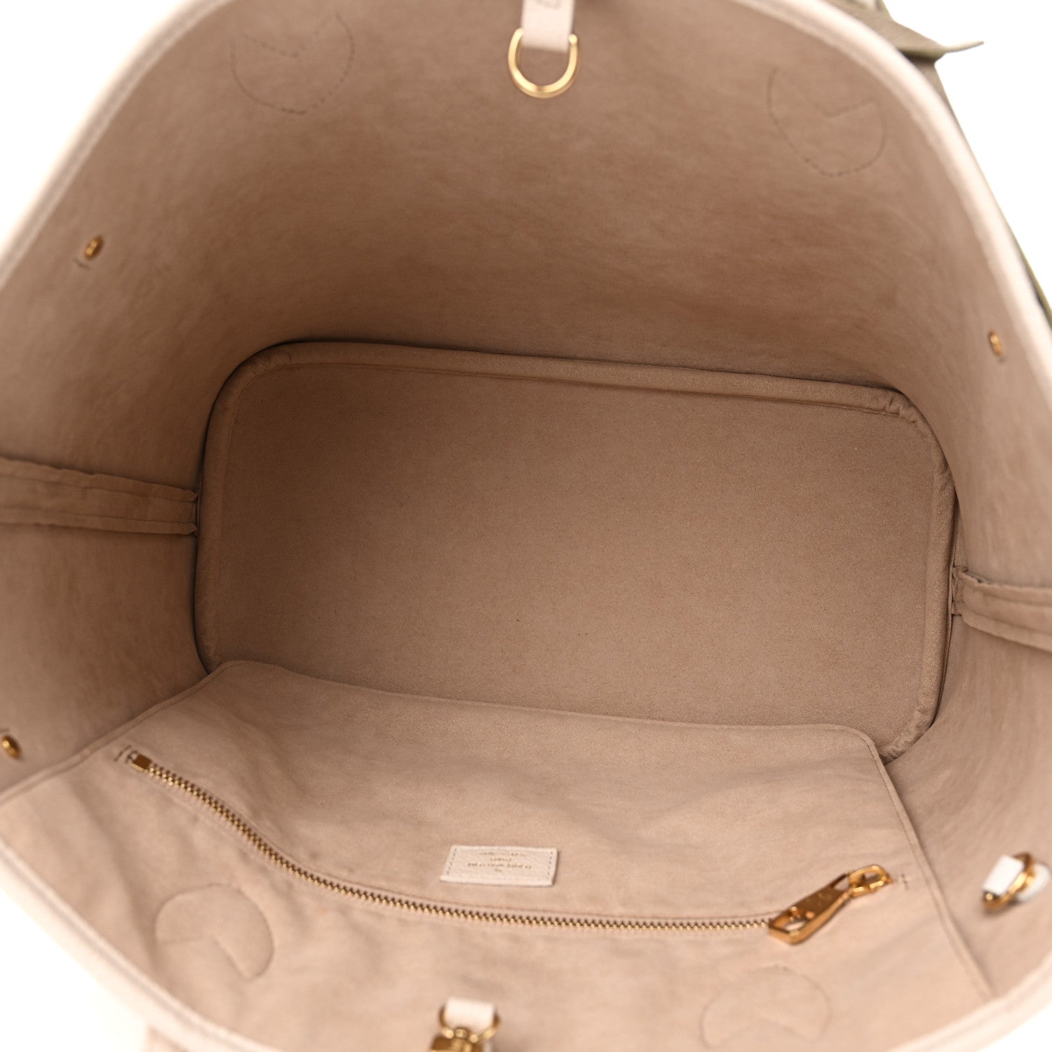 Louis Vuitton Empreinte Monogram Spring In The City Neverfull MM Kaki Beige Cream 6 of 10