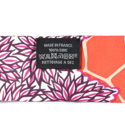 Hermes Silk The Three Graces Twilly Vermillion Fuchsia 4 of 4