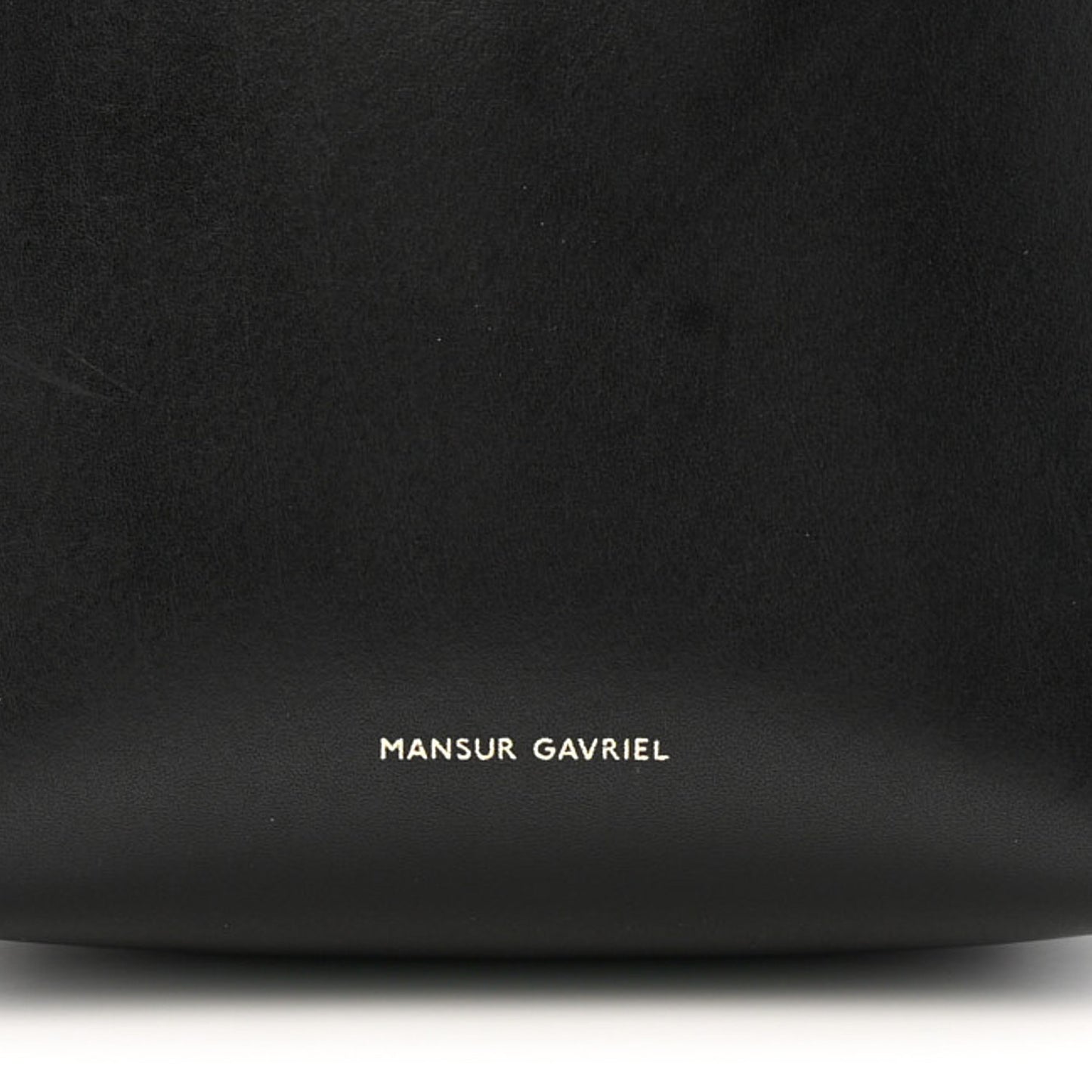 Vegetable Tanned Calfskin Mini Mini Bucket Bag Black Flamma