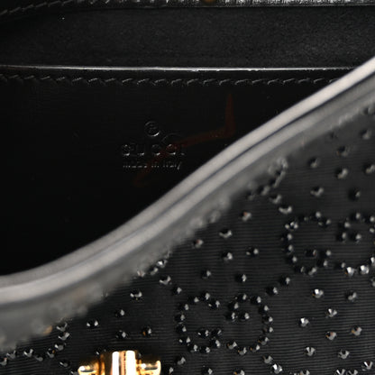 Gucci New Canvas Charisma Calfskin Crystal GG Monogram Mini Jackie 1961 Hobo Black 6 of 10