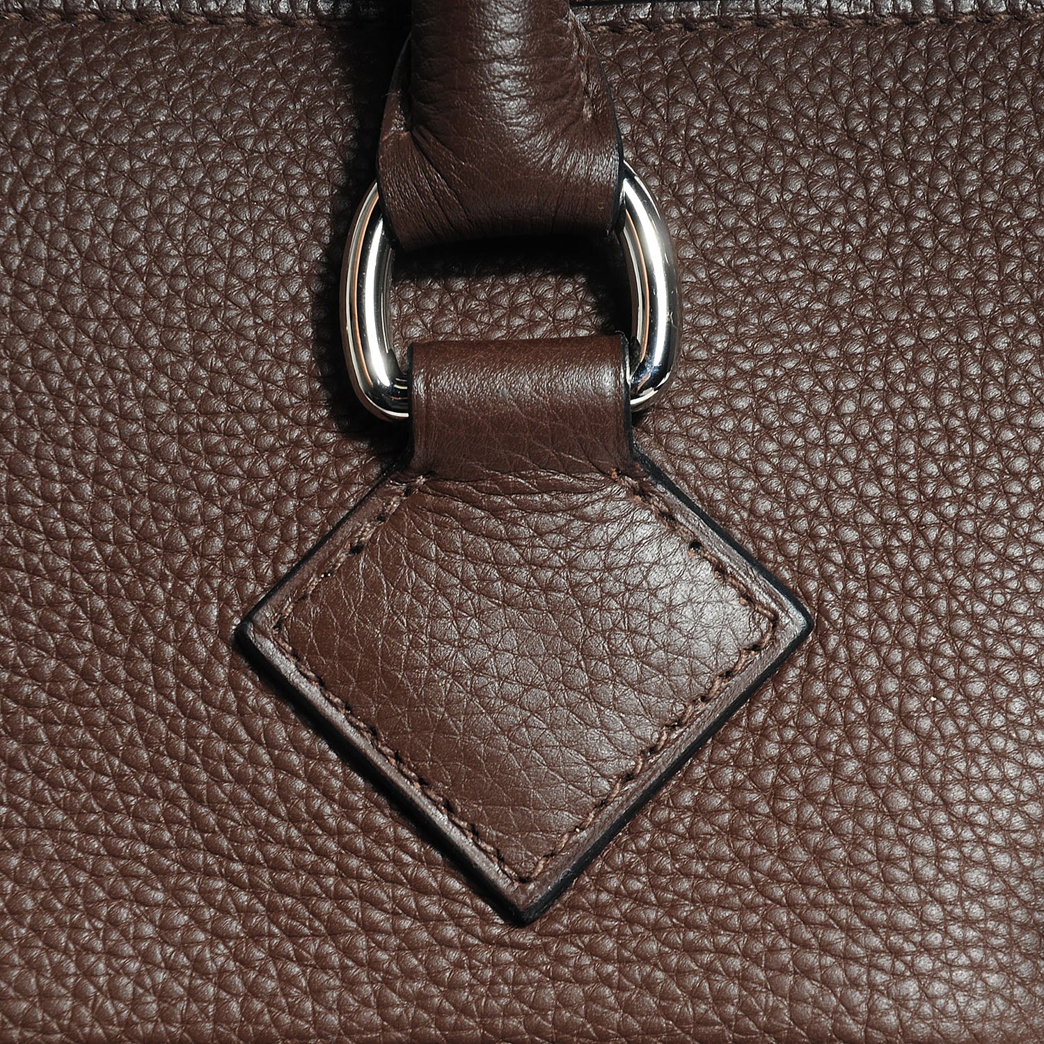 Hermes Taurillon Clemence Shoulder Atlas Chocolate 12 of 12