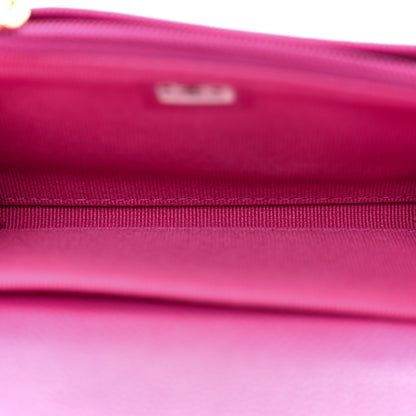 Chanel Caviar Quilted Flap Card Holder Wallet Purple 5 of 10
