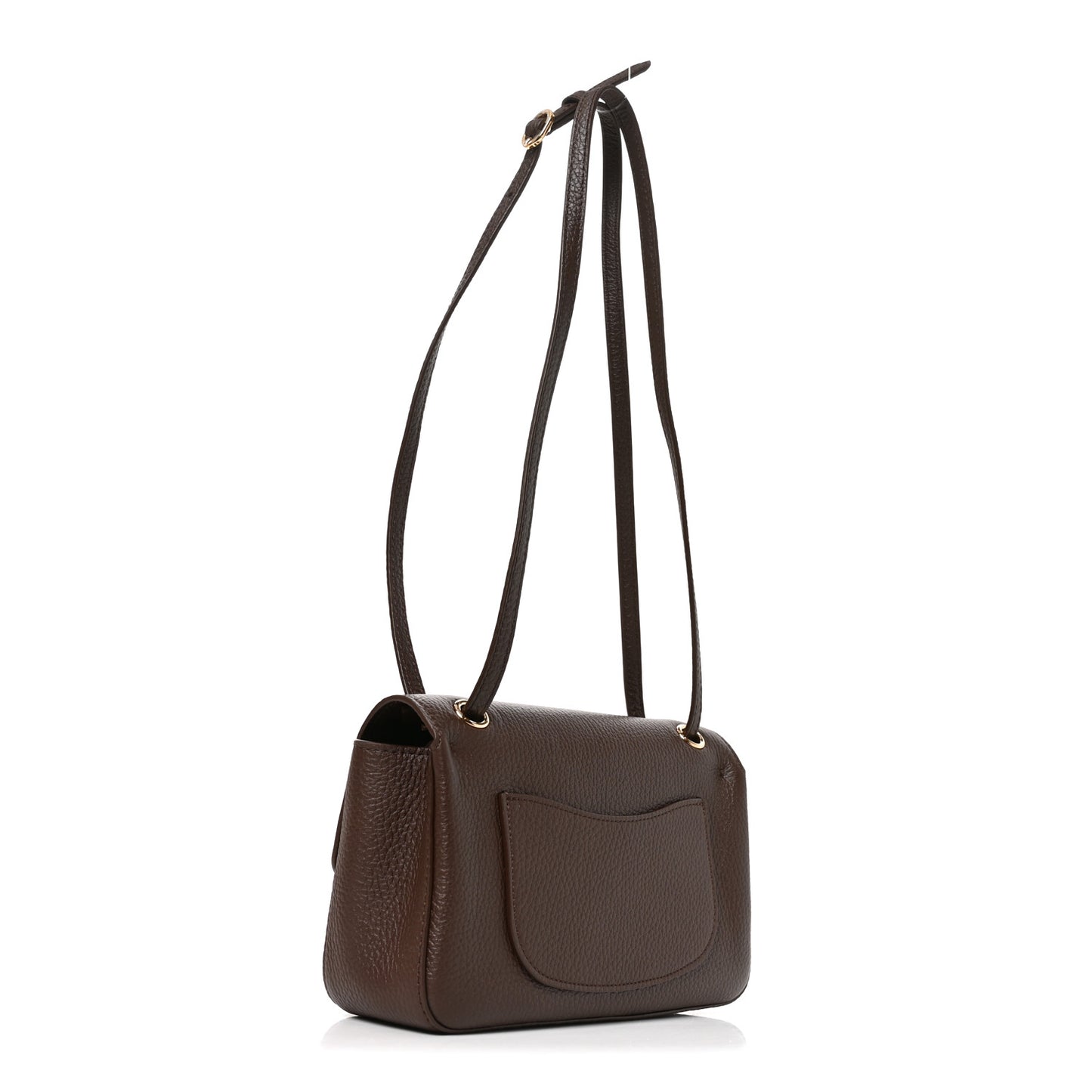 Grained Calfskin Small Souplissimo Maxi Flap Brown