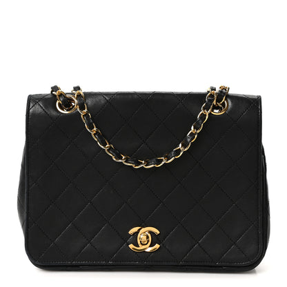 Chanel Lambskin Quilted Small Single Flap Black 1 of 10