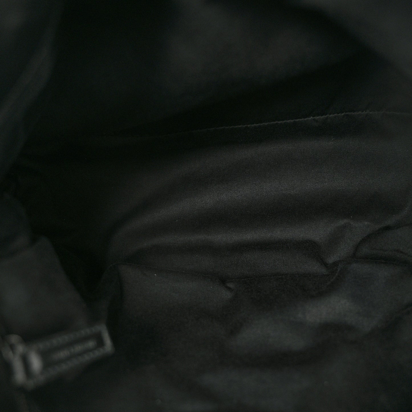 Lambskin Quilted Monogram Monochrome Small Loulou Puffer Chain Satchel Black