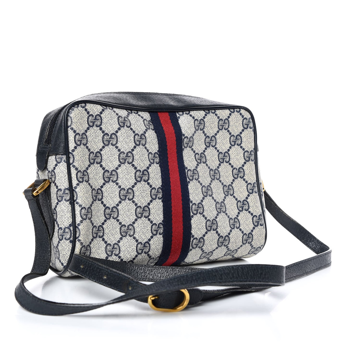 GG Plus Monogram Web Mini Crossbody Bag Blue