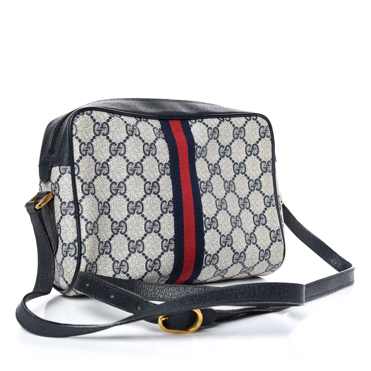 Gucci GG Plus Monogram Web Mini Crossbody Bag Blue 3 of 7