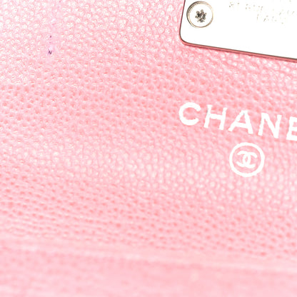 Chanel Caviar Quilted CC Box Flap Card Holder Pink 10 of 11