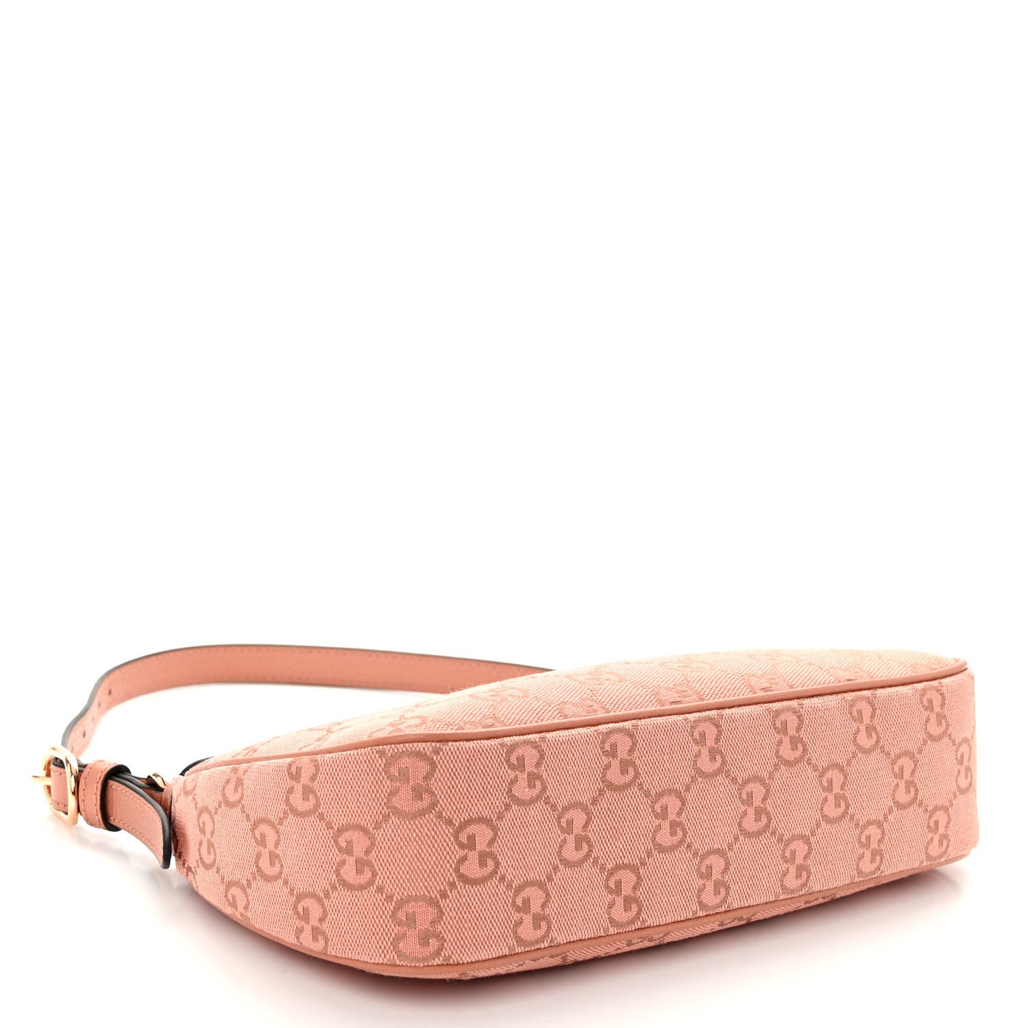 Gucci Monogram Textured Dollar Calfskin Small Ophidia Hobo Cloche Rose Pink 4 of 9