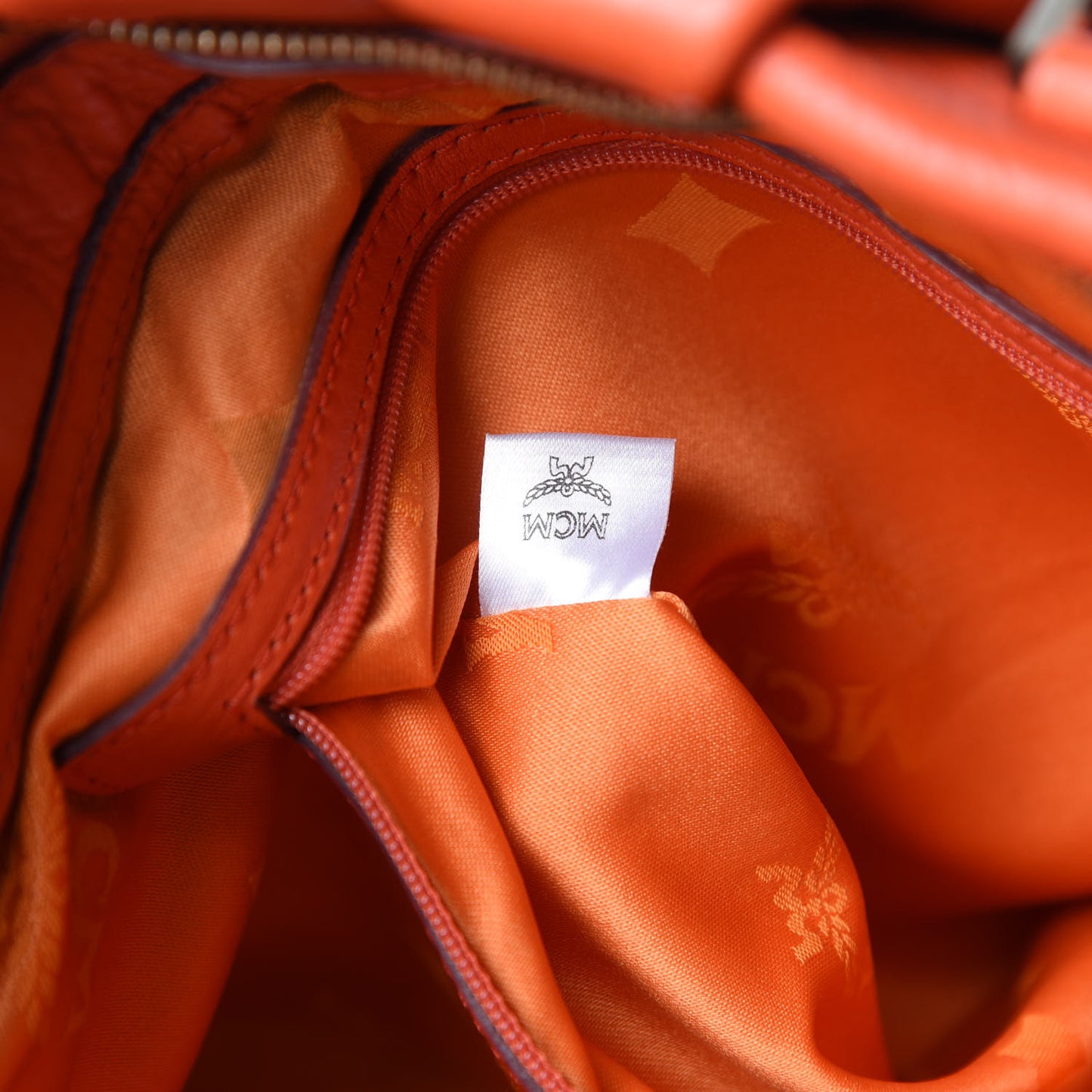 Calfskin Ottomar Monogram Tote Orange