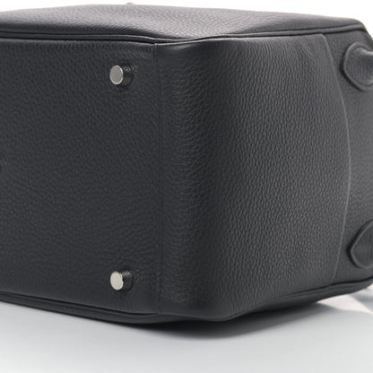 Hermes Taurillon Clemence Lindy 30 Black 9 of 10