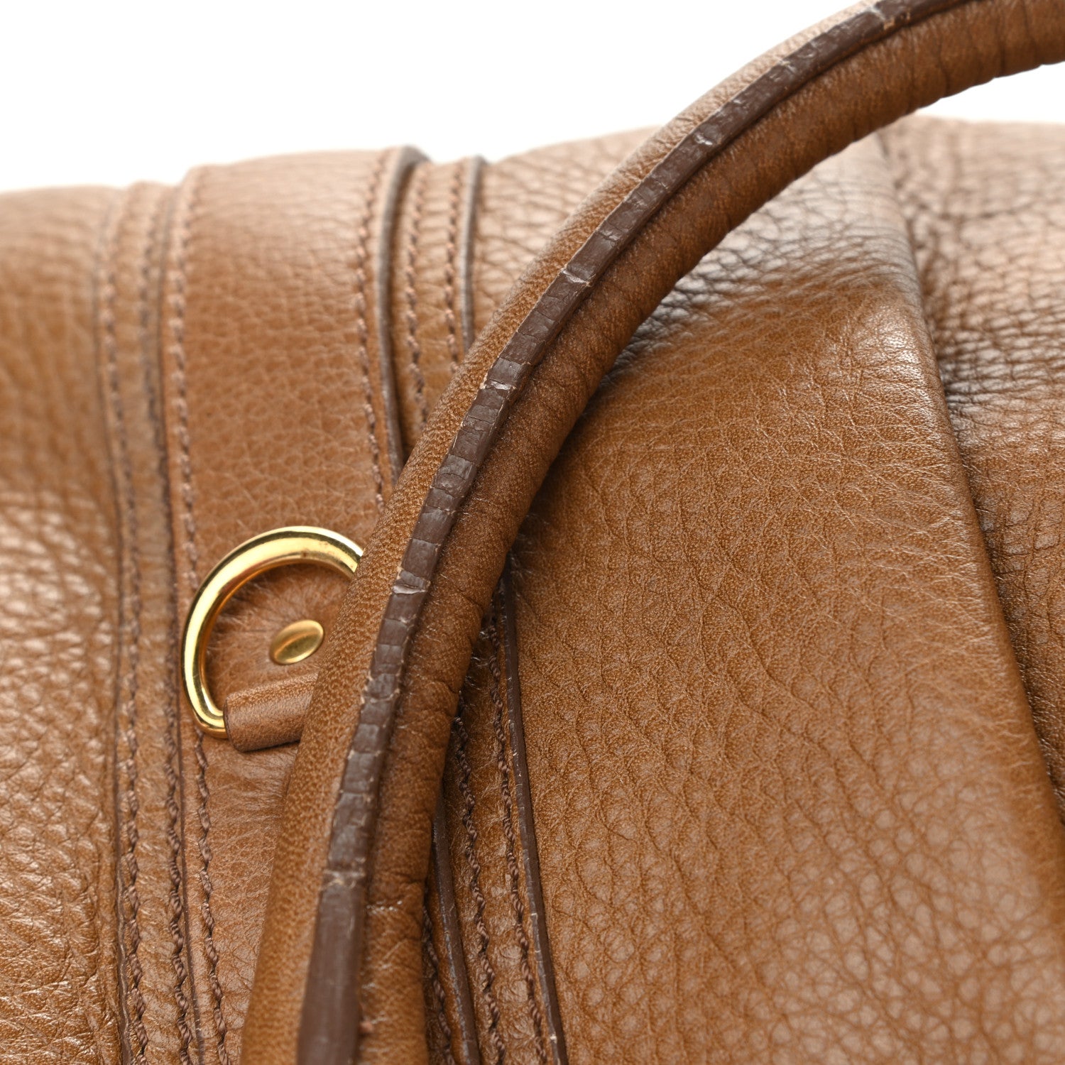 Burberry Pebbled Calfskin Small Ashbury Satchel Brown 10 of 13