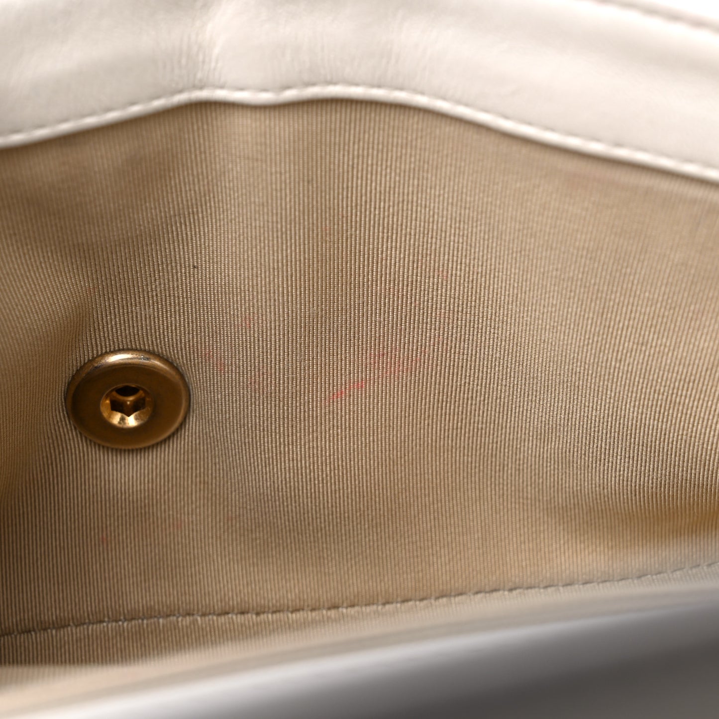 Lambskin A Real Catch Flap Bag White