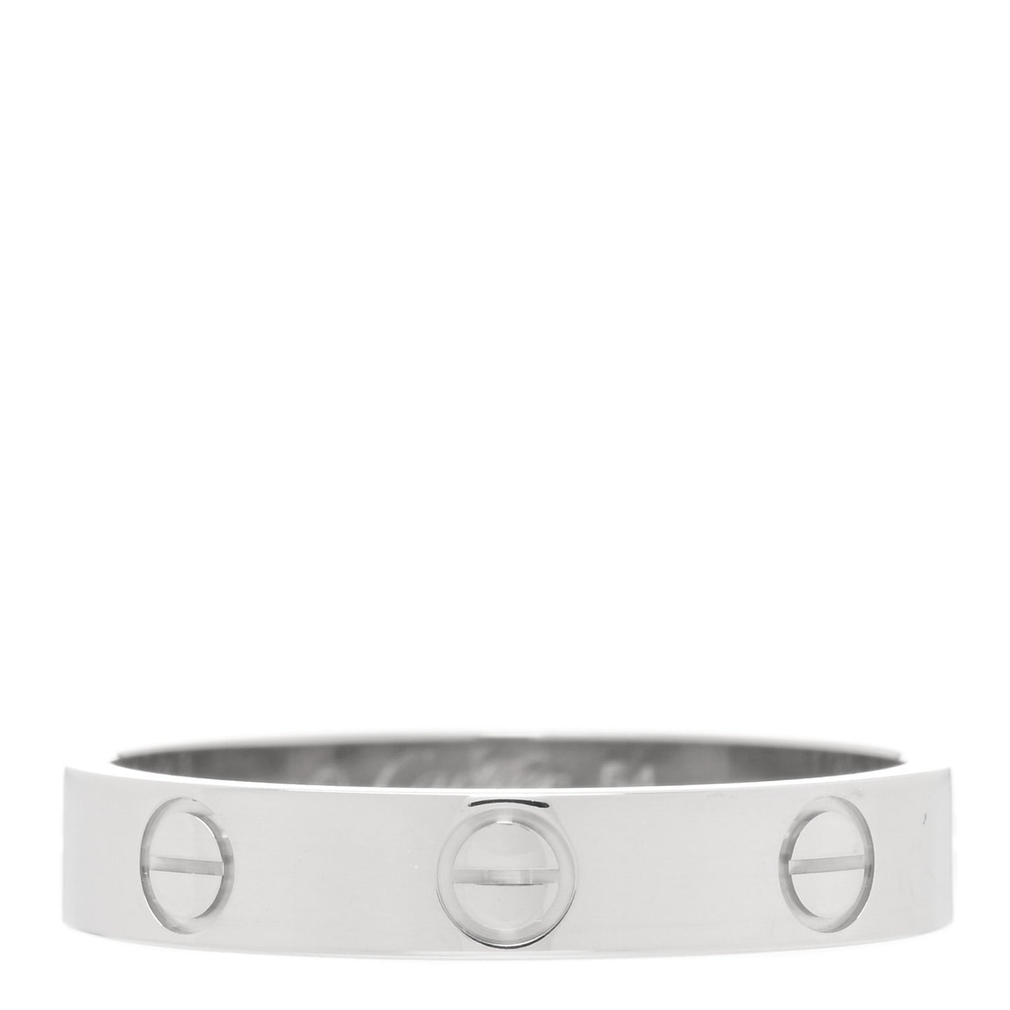 18K White Gold 3.5mm LOVE Wedding Band Ring 54 6.75