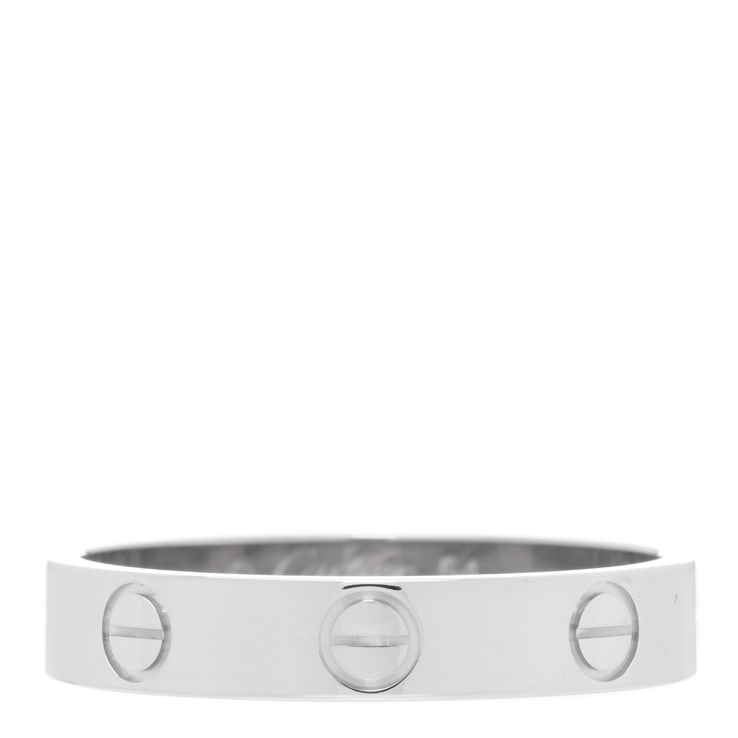 Cartier 18K White Gold 3.5mm LOVE Wedding Band Ring 54 6.75 2 of 5