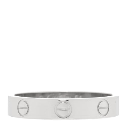 Cartier 18K White Gold 3.5mm LOVE Wedding Band Ring 54 6.75 2 of 5