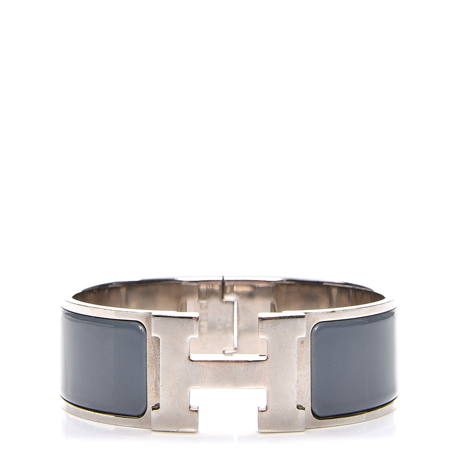 Hermes Enamel Wide Clic Clac H Bracelet PM Slate 1 of 5