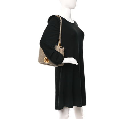 Christian Dior Raffia Calfskin Medium Caro Bag Beige 2 of 9