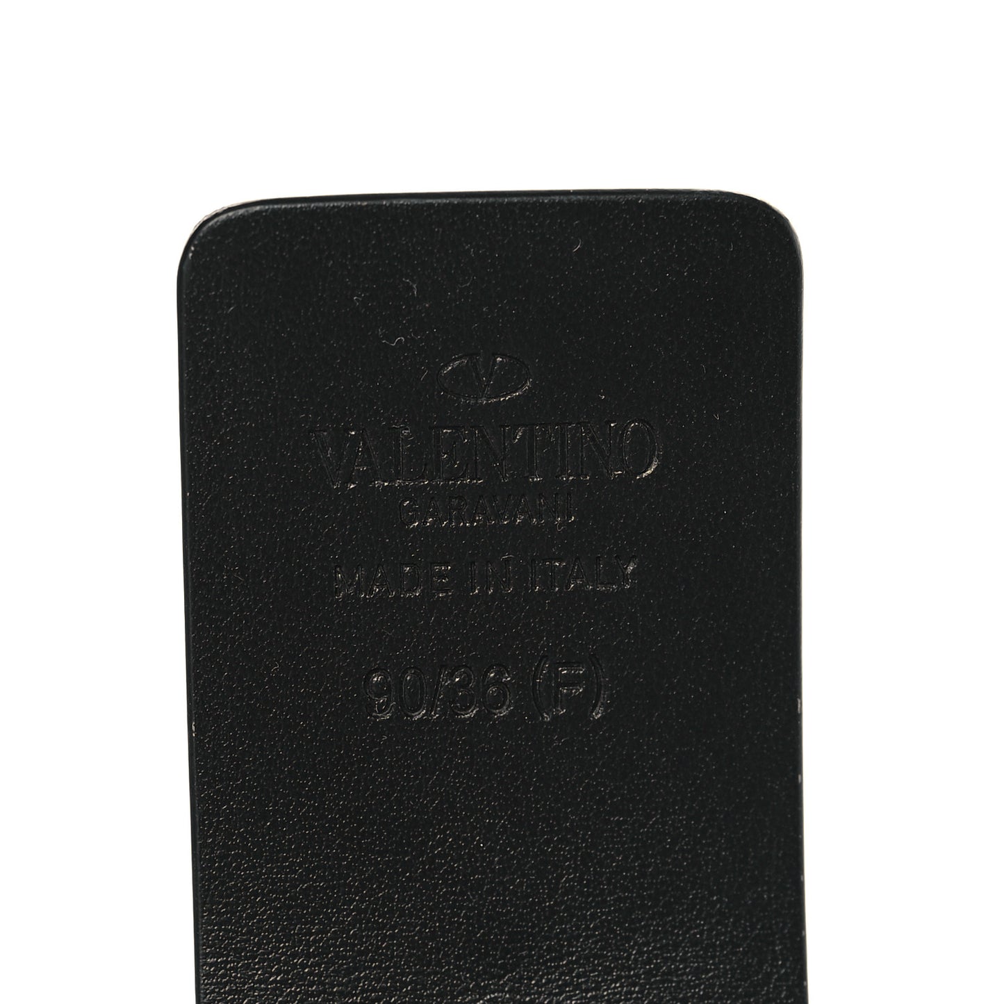 Glossy Calfskin Monochrome Mens VLogo 40mm Belt 90 36 Black