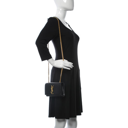 Saint Laurent Grain De Poudre Small Monogram Kate Satchel Black 2 of 9