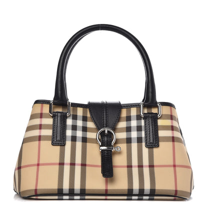 Burberry House Check Small Buckle Tote Black 1 of 7