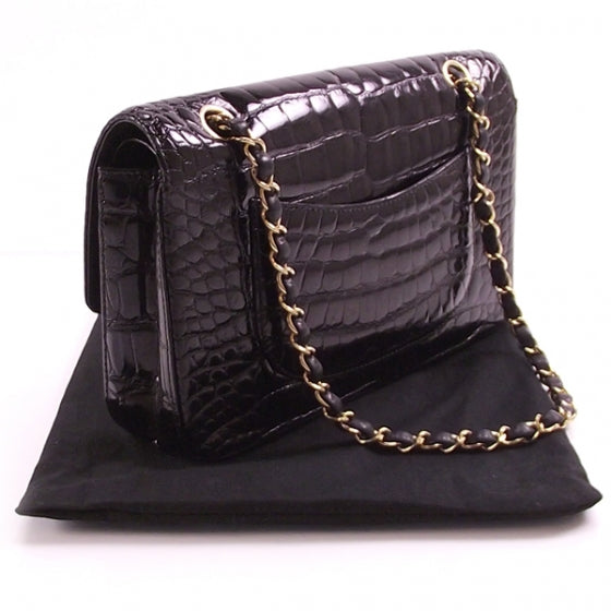 Chanel Alligator Classic Flap Black 3 of 11