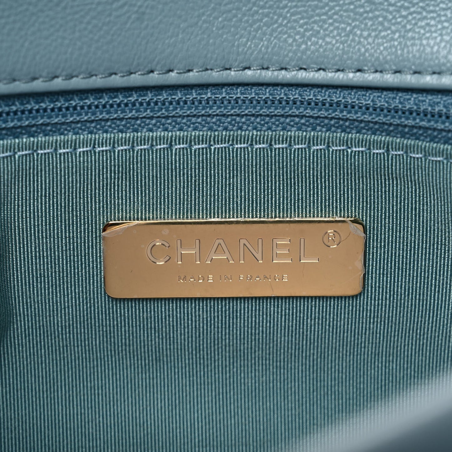 Lambskin Quilted Large Chanel 19 Flap Light Blue