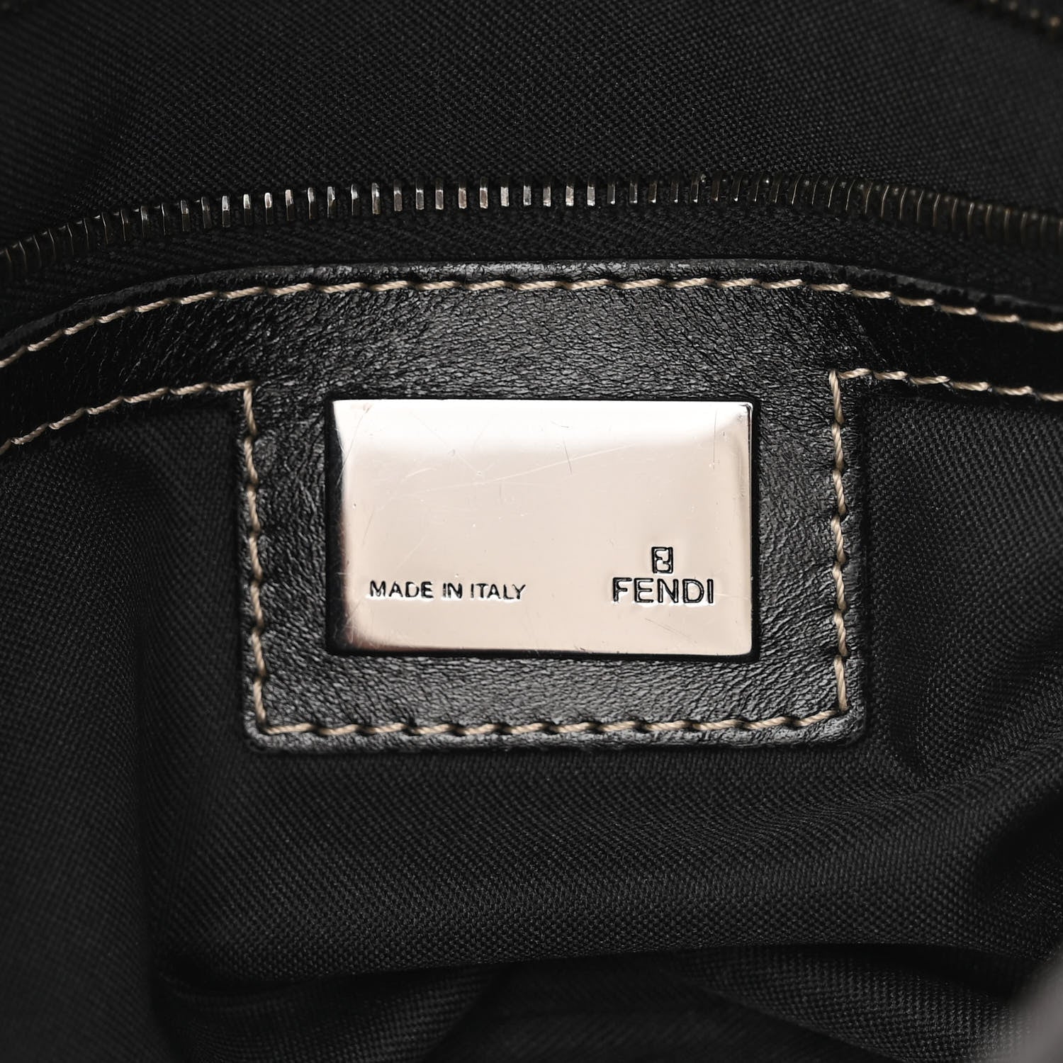 Fendi Zucchino Mama Baguette Black 6 of 9