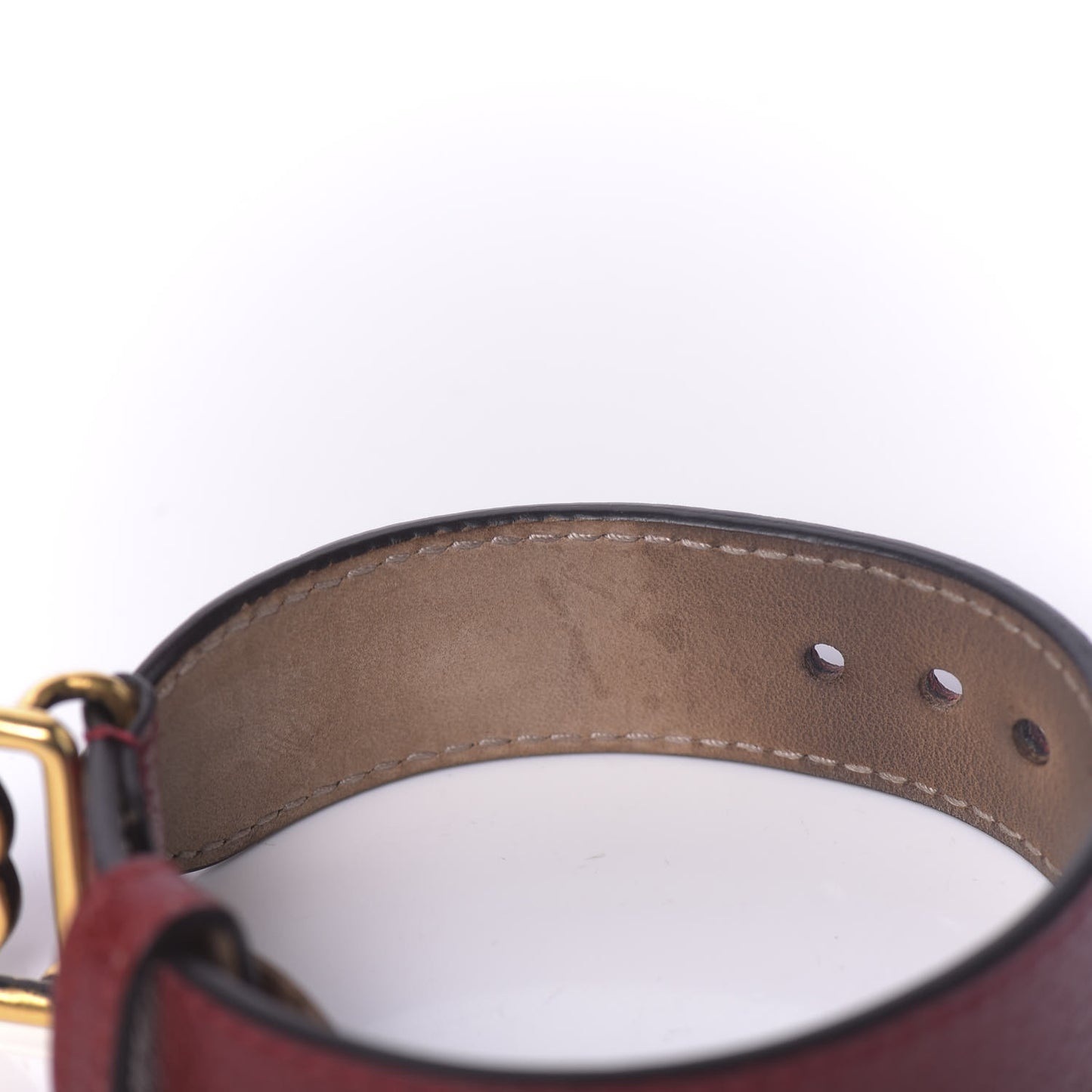 Calfskin Marmont Double G Bracelet Red