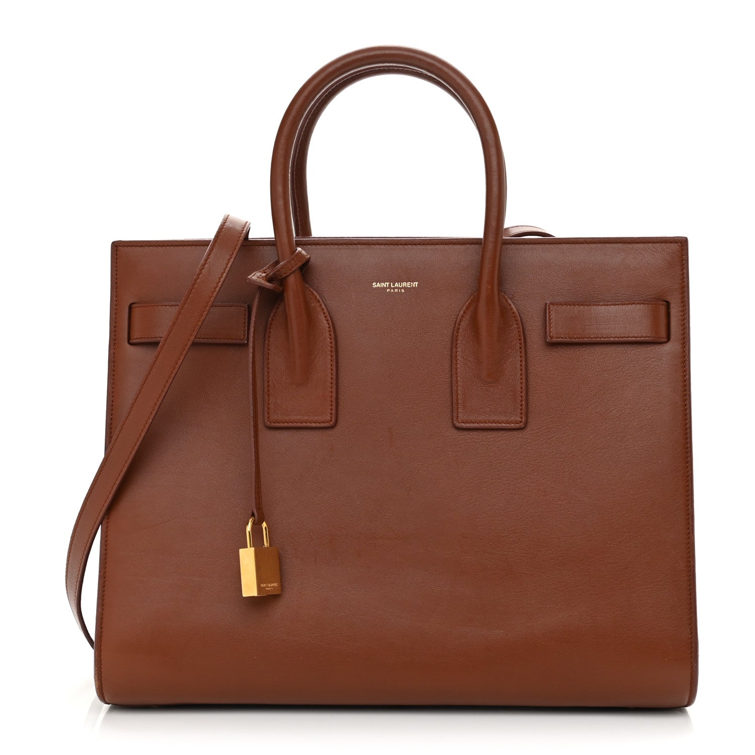 Saint Laurent Calfskin Small Sac de Jour Cognac 1 of 16