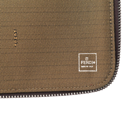 Fendi Zucca Zip Around Pouch Tobacco 6 of 6