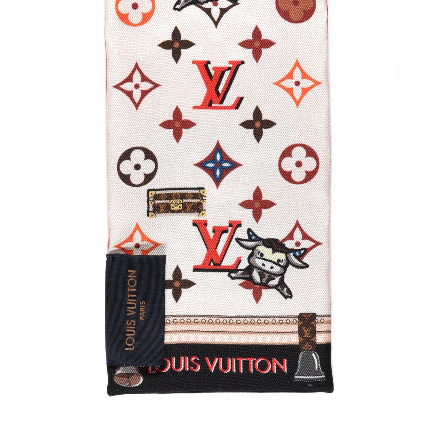 Louis Vuitton Silk Monogram Rodeo Bandeau Red 3 of 3