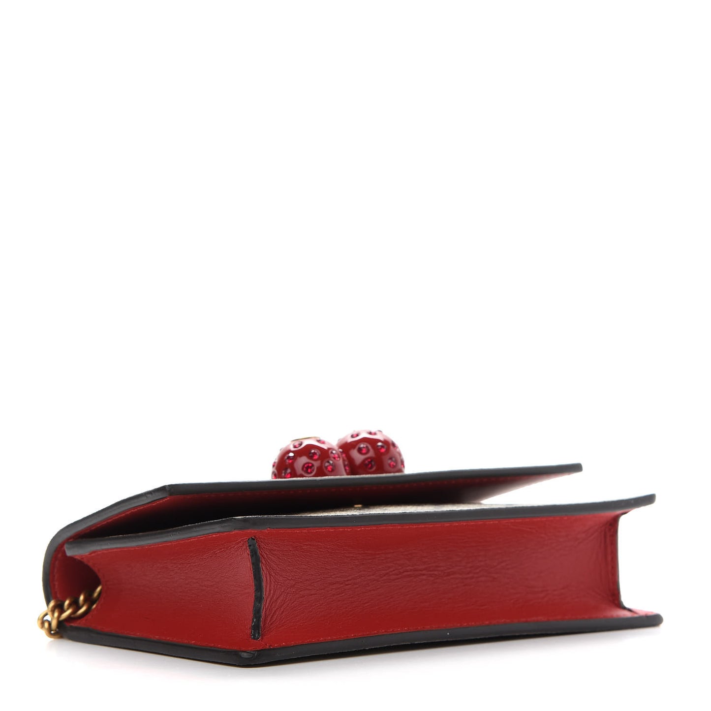 GG Supreme Monogram Mini Cherry Chain Bag