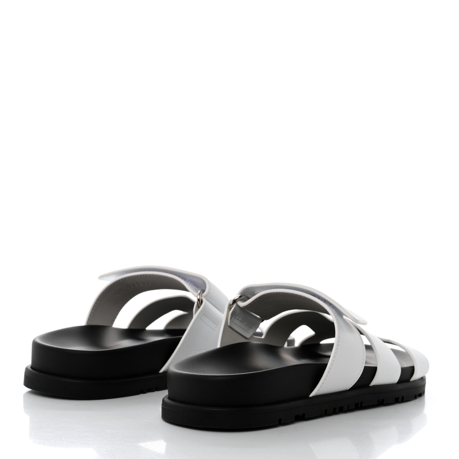 Hermes Calfskin Womens Chypre Sandals 35 White 4 of 9