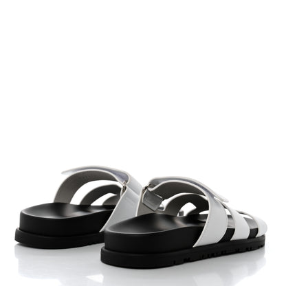 Hermes Calfskin Womens Chypre Sandals 35 White 4 of 9