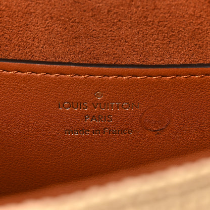 Louis Vuitton Calfskin Raffia Twist Shoulder Bag MM Caramel 6 of 8