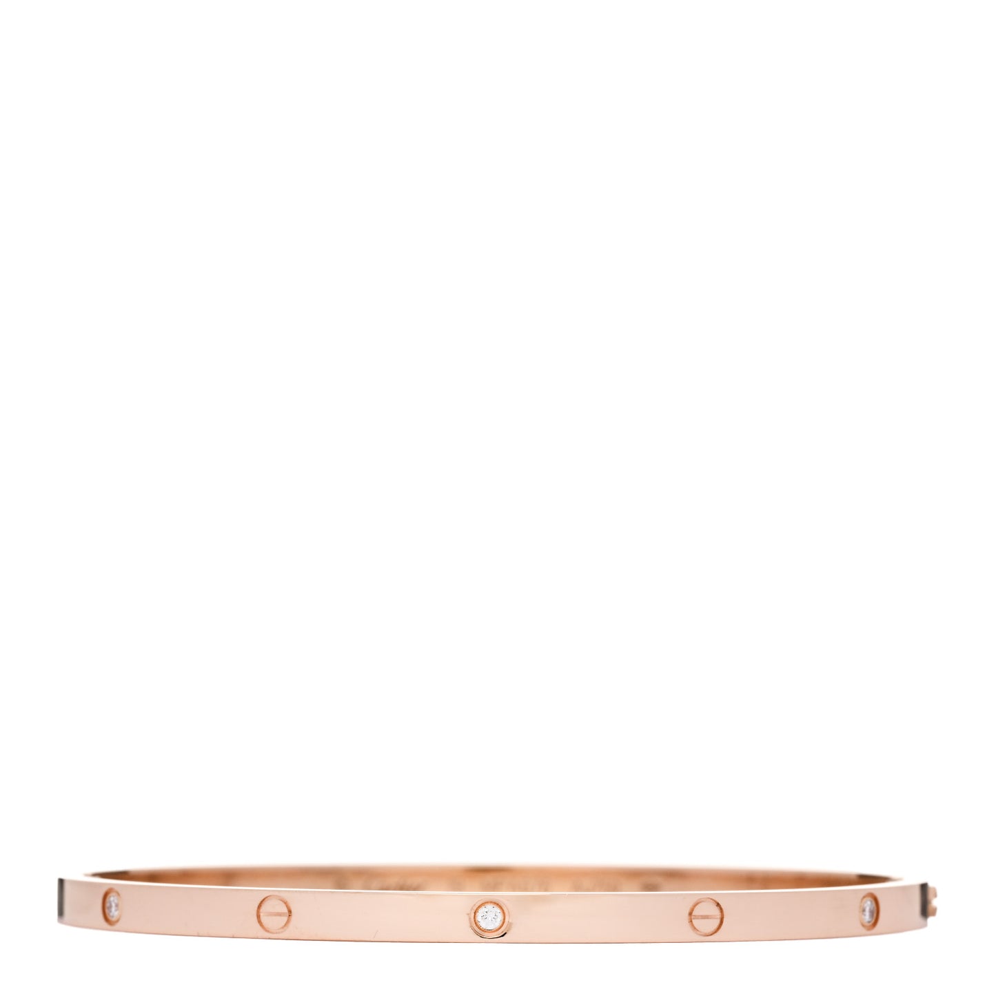 18K Pink Gold 6 Diamond Small LOVE Bracelet 19
