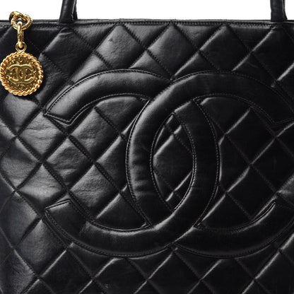 Chanel Lambskin Quilted Medallion Tote Black 17 of 17