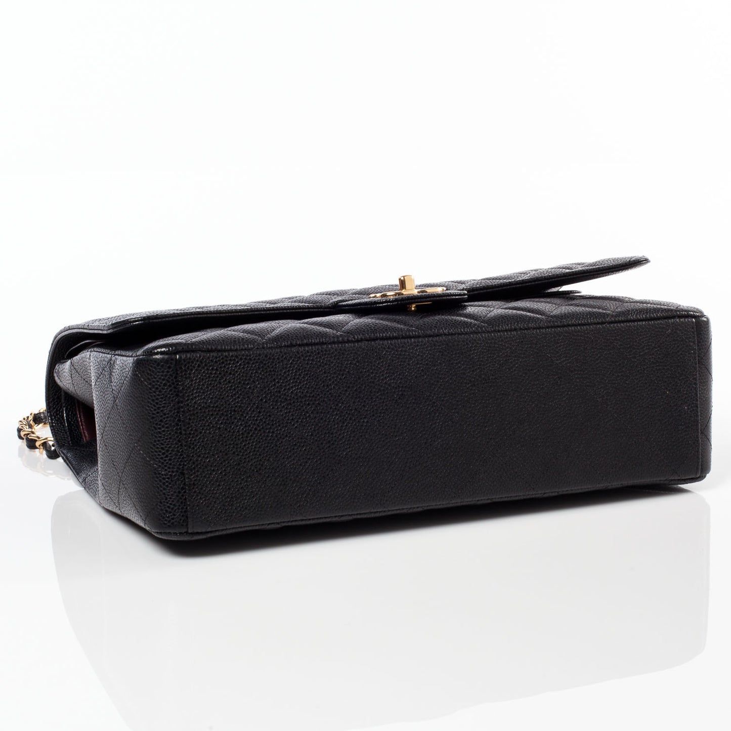 Caviar Quilted Maxi Double Flap Black